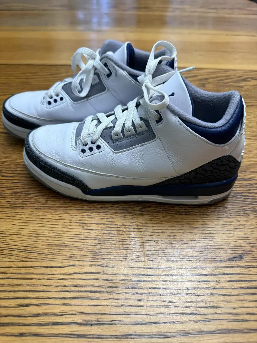 Air Jordan 3 Retro Shoes Mens Size 6.5Y OG Midnight Navy DM0967-140 Sneakers